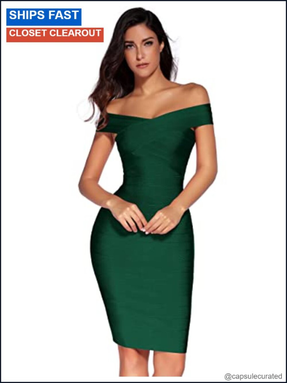 Off Shoulder Bandage Bodycon Party Dress Stretchy Rayon